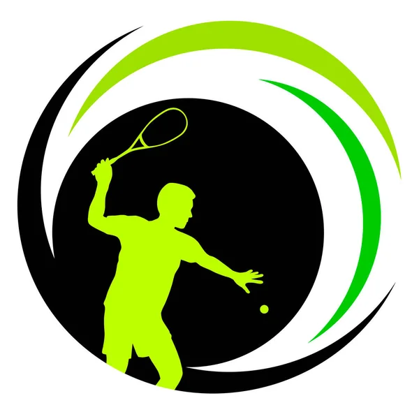 Squash Gráfico Deportivo Calidad Vectorial — Archivo Imágenes Vectoriales