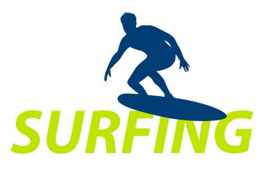 Vektör kalitesinde sörf sporu grafiği