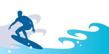 Vektör kalitesinde sörf sporu grafiği