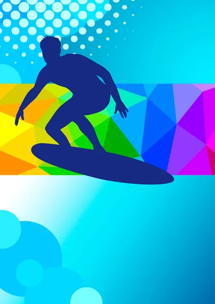 Surf Sport Graphique Qualité Vectorielle — Image vectorielle