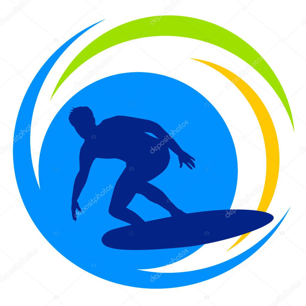 surf sport graphic in vector quality