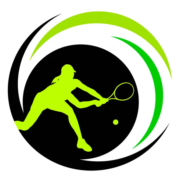 Grafica Sportiva Tennis Qualità Vettoriale — Vettoriale Stock