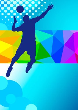 Vektör kalitesinde voleybol sporu grafiği