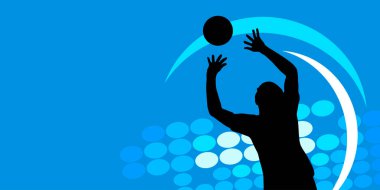 Vektör kalitesinde voleybol sporu grafiği