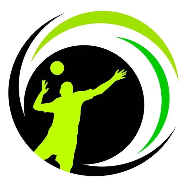 Graphiques Sportifs Volley Ball Qualité Vectorielle — Image vectorielle