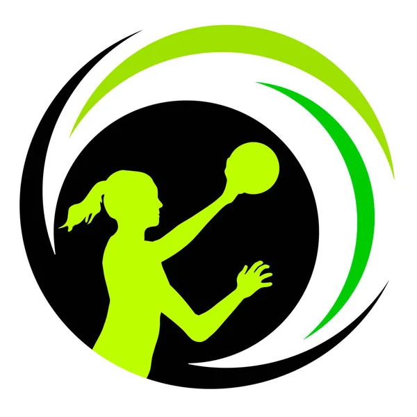 Gráfico Deportivo Voleibol Calidad Vectorial — Vector de stock