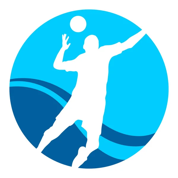 Graphiques Sportifs Volley Ball Qualité Vectorielle — Image vectorielle