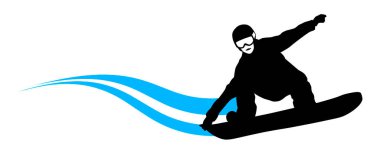 Vektör kalitesinde kayak sporu grafiği