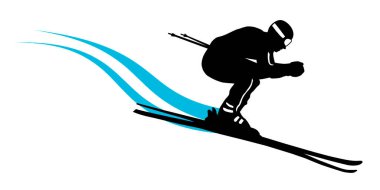 Vektör kalitesinde kayak sporu grafiği