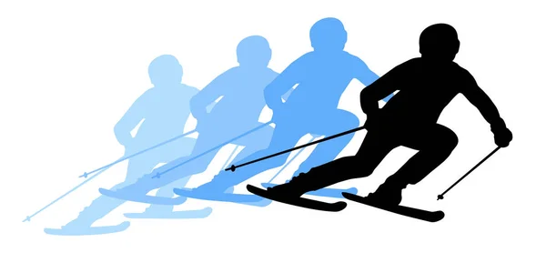 Ski Sport Graphic Vector Quality — Stock Vector