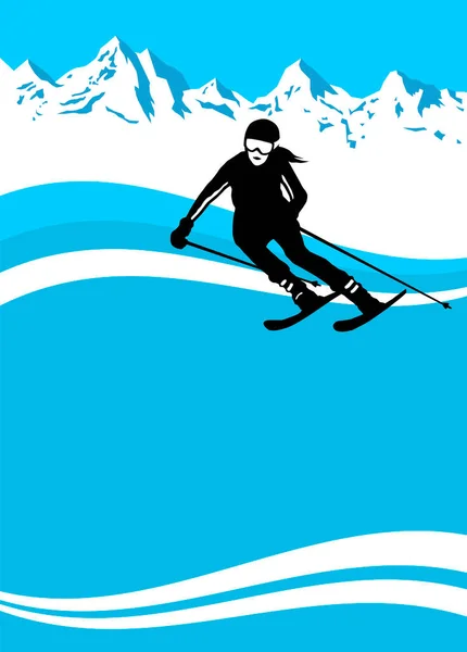 矢量质量的Ski运动图形 — 图库矢量图片