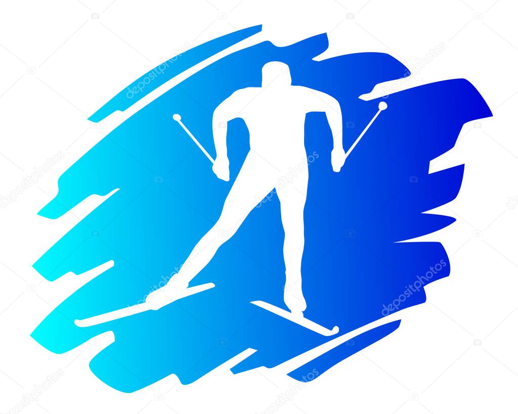 ski sport graphic in vector quality
