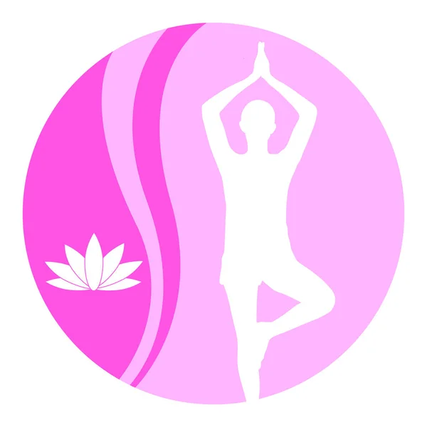 Yoga Belleza Gráfica Calidad Vectorial — Vector de stock