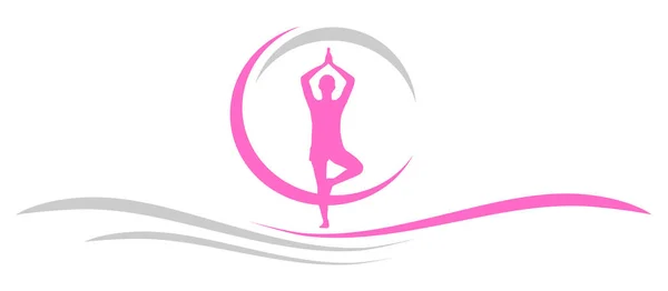 Yoga Belleza Gráfica Calidad Vectorial — Vector de stock