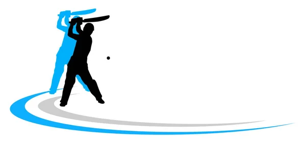 Graphisme Sportif Cricket Qualité Vectorielle — Image vectorielle