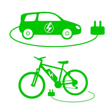 vektör kalitesinde elektro hareketlilik grafiği