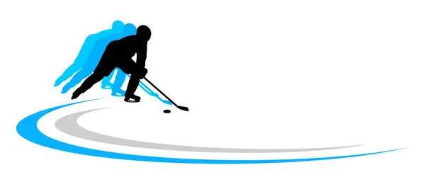 Grafica Sportiva Hockey Ghiaccio Qualità Vettoriale — Vettoriale Stock