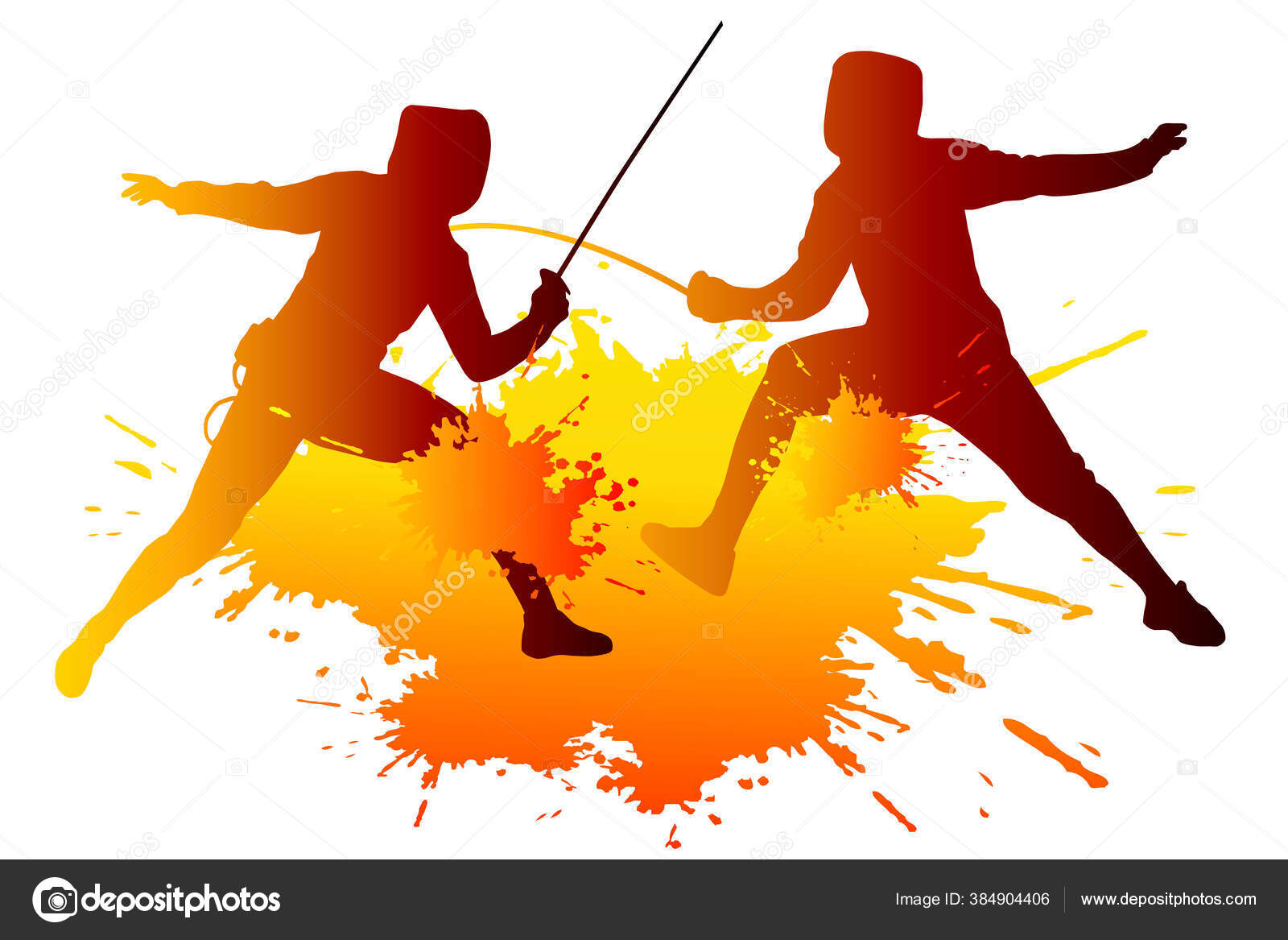 Fencing Sport Graphic Vector Quality Stock Vector Image by ©artemis2000