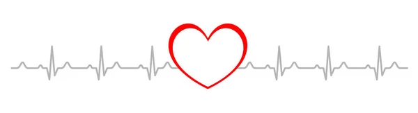 矢量质量的有心电图的健康图 — 图库矢量图片