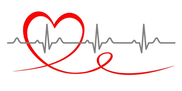 Gráfico Salud Con Electrocardiograma Calidad Vectorial — Vector de stock