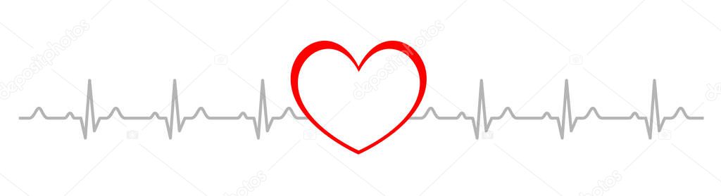 health graphic with electrocardiogram in vector quality