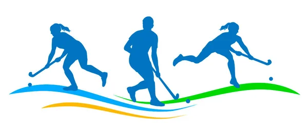 Hockey Gráfico Deportivo Calidad Vectorial — Vector de stock