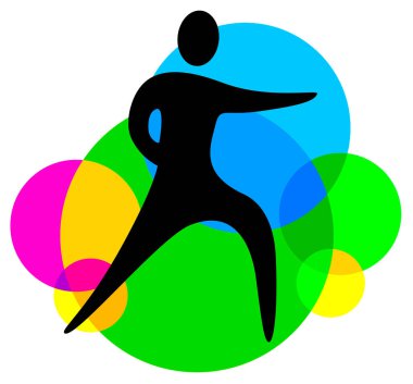 vektör kalitesinde karate dövüşçüsü grafiği