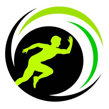 Vektör kalitesinde atletizm sporu grafiği