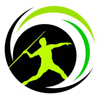 Vektör kalitesinde atletizm sporu grafiği