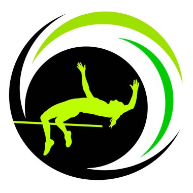 Vektör kalitesinde atletizm sporu grafiği