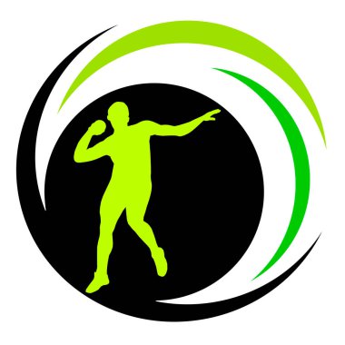 Vektör kalitesinde atletizm sporu grafiği