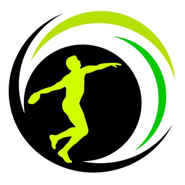 Vektör kalitesinde atletizm sporu grafiği