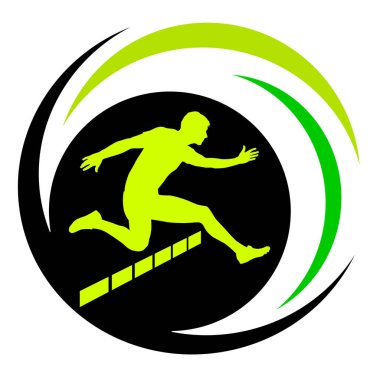 Vektör kalitesinde atletizm sporu grafiği