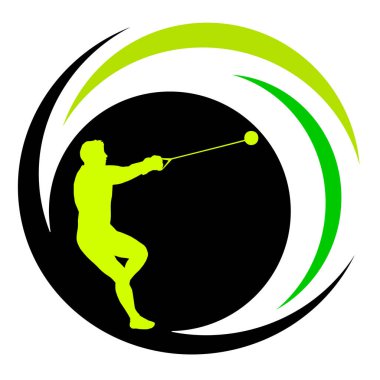 Vektör kalitesinde atletizm sporu grafiği