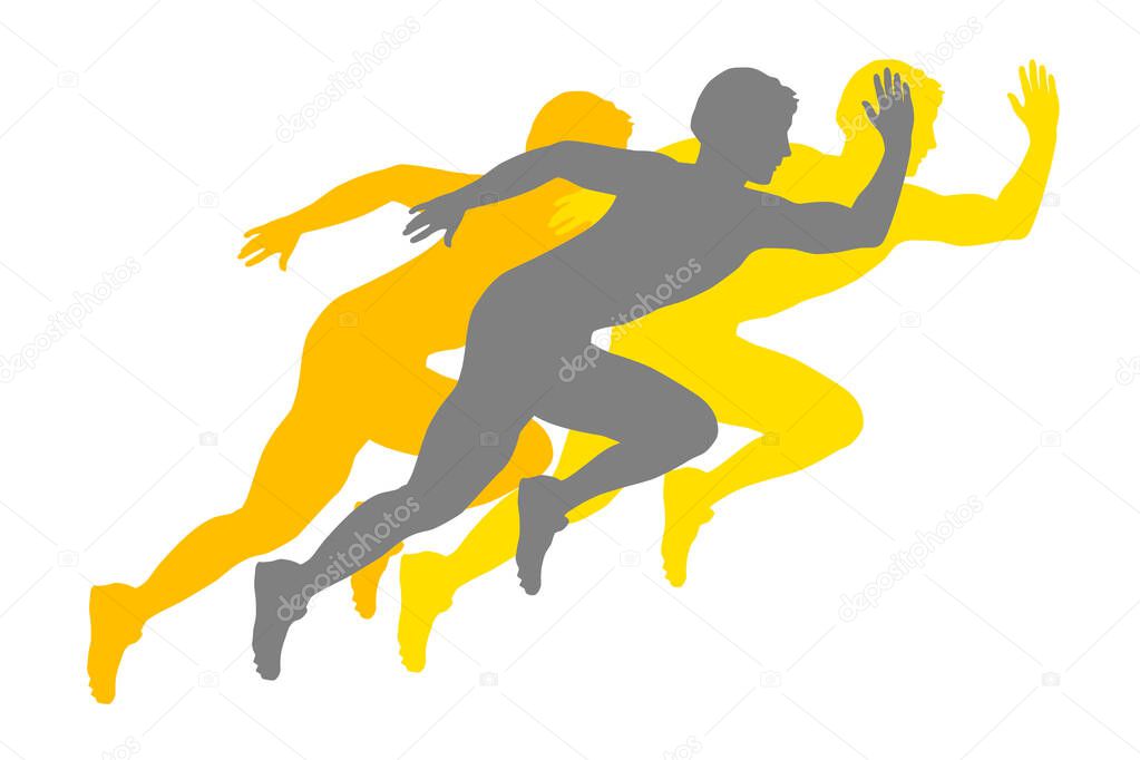 Athletics sport graphic in vector quality