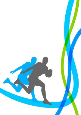 Vektör kalitesinde ragbi sporu grafiği