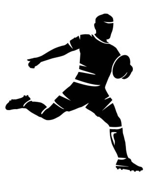 Vektör kalitesinde ragbi sporu grafiği