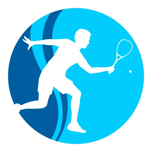 Squash Sport Gráfico Qualidade Vetorial — Vetor de Stock