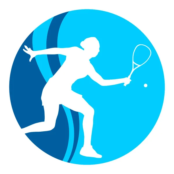 Grafica Dello Squash Sport Qualità Vettoriale — Vettoriale Stock