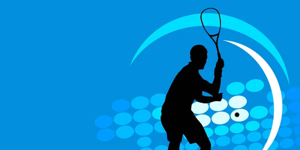 Grafica Dello Squash Sport Qualità Vettoriale — Vettoriale Stock