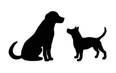 Vektör kalitesinde köpekler grafiği.