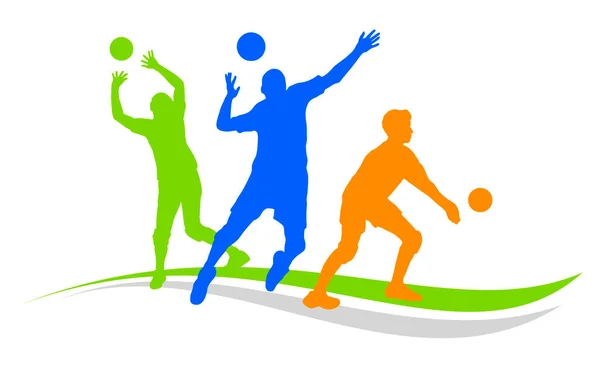 Volleybal Sport Grafisch Vectorkwaliteit — Stockvector