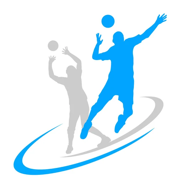 Gráfico Deportivo Voleibol Calidad Vectorial — Vector de stock