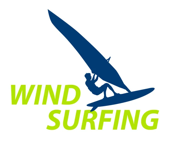 Windsurf Esporte Gráfico Qualidade Vetorial — Vetor de Stock