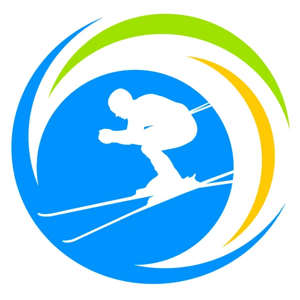 Inverno Alpino Esporte Gráfico Qualidade Vetorial — Vetor de Stock