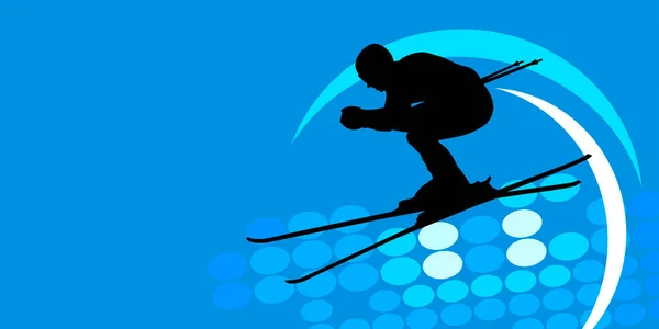 Vektör Kalitesinde Kış Alp Sporu Grafiği — Stok Vektör