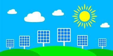 vektör kalitesinde yeşil enerji grafiği