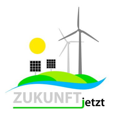 vektör kalitesinde yeşil enerji grafiği