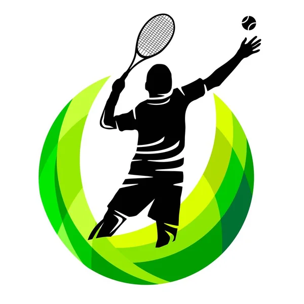 Gráfico Abstracto Del Deporte Tenis Calidad Vectorial — Archivo Imágenes Vectoriales