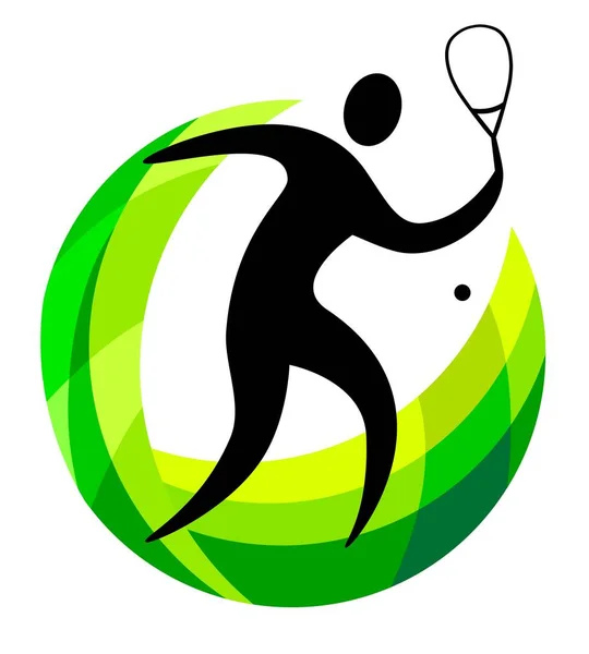 Graphisme Sport Squash Qualité Vectorielle — Image vectorielle